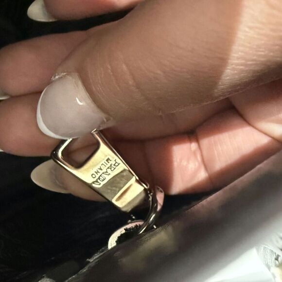 Prada Saffiano Lux large Tote Color Grey - Picture 5 of 12